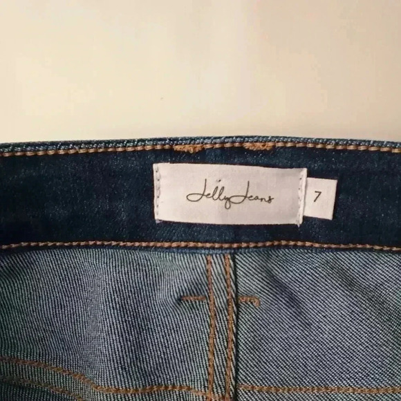 Jelly Jeans Denim Size 7 Chewed Edge Hem Mid Rise Medium Wash Skinny Leg - Picture 4 of 10